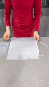 [10 ชิ้น] กล่องรองเท้า แบบใสฝาเปิดปิดได้ พับเก็บได้ ต่อได้หลายชั้น สีพาสเทล 4 สี. WD99