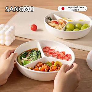 Fan-shaped Ceramic Three-grid Steamer For Rice Cooker