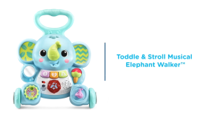 VTech Blue Walker Toddle & Stroll Musical Elephant (Age 9 Month to 3+ Year) / AppleBear
