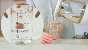 Bình nước 300ml Evorie Tritan cho bé Phù hợp cho bé từ 1-3 tuổi có van chống sặc