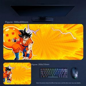 Bandai | Boys E-sports Game Non-slip Keyboard Pad Tablemat Precision Edge Locking High-quality Dragon Ball Goku Printed Leather Mouse Pad
