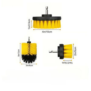 7 Piece BBQ Grill Cleaning Brush Ultra Stiff Drill Powered Cleaning Brushes Nylon Safe Bristle BBQ Dad Grill Rust Remover Gift