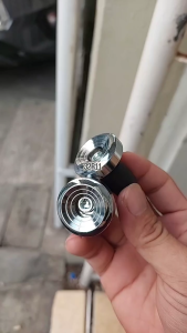 Jalu Stang Bandul Stang Chrome Motor Spiral Chrome Silver Full CNC Satu Set Universal - HENG THAILAND