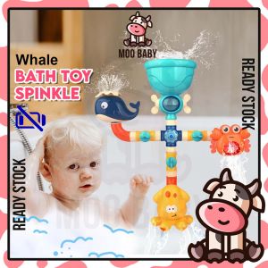 Moo Baby Bath Toys Sprinkle Whale Bathroom Bathtub Shower Showering Toy Kids Infant Toddler Mainan Mandi Bayi