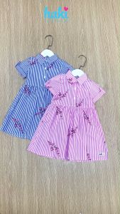 Váy bé gái cộc tay cổ đức HAKI đầm bé gái váy mùa hè cho bé gái váy hè đầm thiết kế cho bé HK523 (10-27kg)