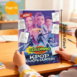 1/3pcs KPop Demon Hunters DIY Art Doodle Painting Learning Color Booklet Coloring Books Tracing Painting Cartoon Line Drawing
