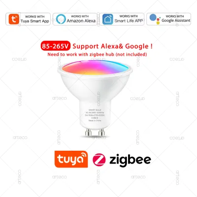 Tuya GU10 LED Bulbs WiFi Zigbee Bluetooth RGB C+W White Dimmable Lamps Smart Control Led Light Bulb Voice Alexa/Google Home