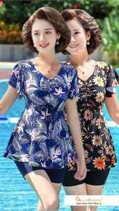 Bộ đồ bơi trung niên nữ big size kèm quần short GLSWIM092 Cuocsongvang