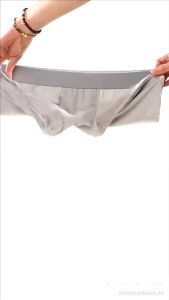 3Pcs Celana Dalam Boxer Pria Seamless Ice Silk Solid Color Men