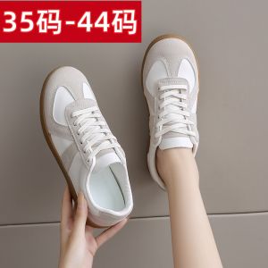 Flat Bottom De Xin Womens Shoes 2025 New Spring Versatile Large Size Casual Sports Lightweight Leisure Shoes Cross Buckle