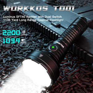 [Mới phát hành Td01c] Wurkkos Td01 21700 USB-C Đèn pin LED 2200lm công tắc đuôi PMMA chống nước 1039M IPX8