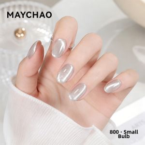 MAYCHAO | Whitening & Glittery Cat Eye Nail Gel For Beauty Salons