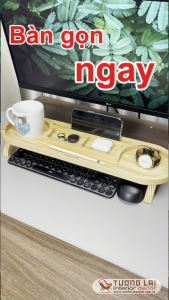 Kệ gỗ để bàn đa năng | Kệ decor bàn làm việc | Gọn gàng tiện lợi