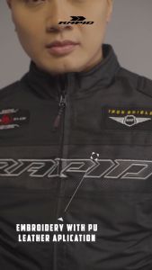 Jaket motor touring premium RAPID IRONSHIELD jacket reflektif berventilasi antiair dan antiangin