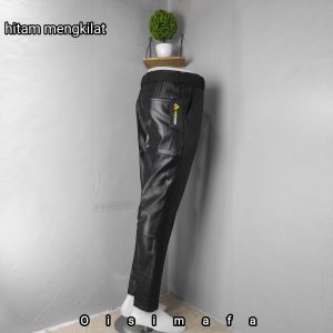 SLIMFIT PANTS METALIK / CELANA FORMAL METALIK / CELANA BAHAN MENGKILAP / CELANA FORMAL GLOSSY