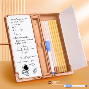MONLEYTA | Multifunctional Reading Stand Large Capacity Pencil Case Three-in-One Stationery Box For Primary School Children Cute Black Technology