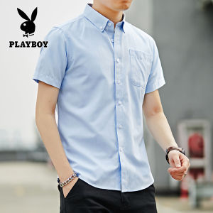 PLAYBOY Fashion Mens Casual Shirt Type Business Mens T-Shirts For Men