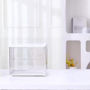 Dustproof Foldable Acrylic Clear Display Storage Box For Figurines Dolls Action Figures Collectible Model Organizer Showcase Box