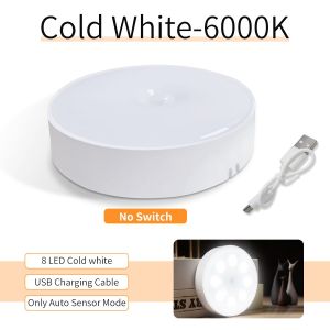 Rechargeable LED Under Cabinet Lights Motion Sensor Night Light Ambient Lamp Stairs Closet Wardrobe Kitchen Bedroom Decor