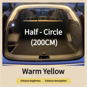 Car Trunk Lighting Strip Flow Welcome Ambient Mood Light Automatic On/Off Hidden Installation Modified Tailgate Decorative Lamp