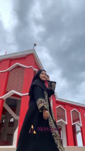 Abaya Arab Gamis Hitam Bordir Abaya Turki Gamis Muslim Jumbo Baju Saudi Terbaru Arabian Series by Akhtara