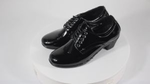 Police Guard Security Low Cut High Quality Black Shoes Heels For Women FM2898