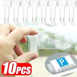 10PCS Car Parking Ticket Clip Fastener Permit Card Bill Holder Car Window Windscreen Glass Fastener Clip Sticker Auto Accessories