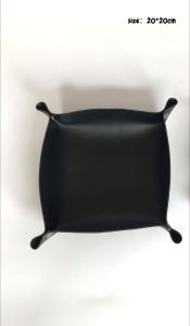 1pcs Square Leather Storage Box Nordic INS Style Desktop Entrance Key Cosmetics Jewelry Storage Tray