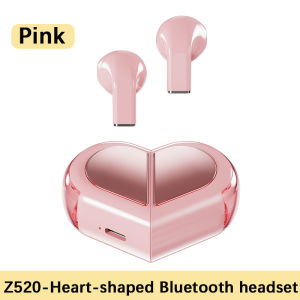 New Fashionable Bluetooth Wireless Headphone Heart Shaped TWS Headset Womens Heart Shaped In-Ear Earbuds Couple Earphone Presen