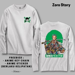 Kaos Panjang Roronoa Zoro Story - Nimea