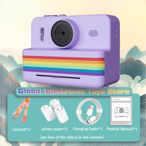 2.8 Inch Large Screen Instant Print Camera HD Digital Video Camera for Kids Outdoor Zero Ink Portable Print Toy Camera