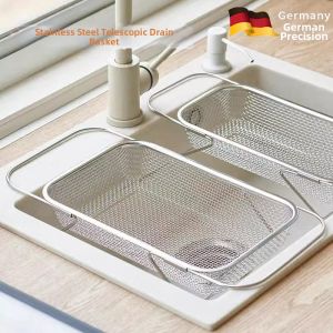 Expandable Thickened 304 Stainless Steel Drainer Kitchen Rack