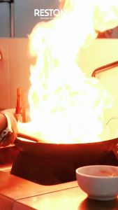 Wajan Baja Pre Seasoned / Kuali / Wajan Black Steel / Single Handle Wok 40 cm RESTOWOK Black Steel