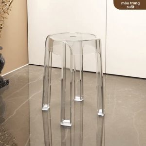 Ghế Acrylic Trong Suốt Đầy Đặn Có Thể Đống Dành Cho Phòng Khách và Bếp Ăn