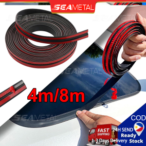 SEAMETAL 4M/8M Car Window Seal Strip Rubber T-Shape Sunroof External Windshield Edge Sealing Protector Strips Dust Proof