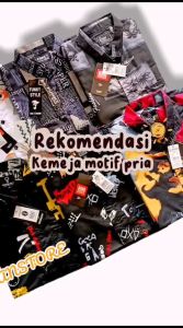 Kemeja Motif Pria Lengan Pendek Bahan Katun 30s Premium