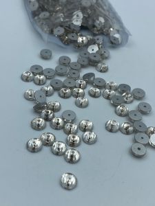 STONE KRISTAL MOTIF BULAT LANCIP BOLONG TENGAH UKURAN 8 MM WARNA PUTIH BERSIH KUALITAS AA KILAU BAGUS PER LUSIN