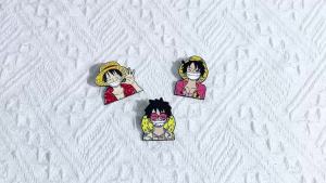 Bandai | 1/3pcs Pirate Straw Hat Cartoon Character Enamel Lapel Pins Metal Brooch Hard Alloy Backpack Decor Badges Jewelry Gift