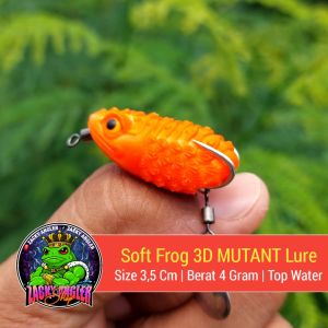 Soft Frog 3D Mutant Lure Umpan Casting Gabus
