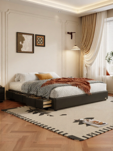 Storage Bed Headless and Backless Modern Minimalist Double Bed