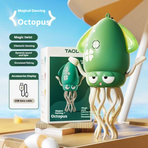 XMSJ | Electric Dancing Squid Octopus Baby Toy Rechargeable LED Light Up Musical Crawling Tummy Time Interactive Toddler Birthday Gift