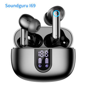 Newest Bluetooth ENC Earphones i69 True Wireless Stereo Digital Display headset 7 hours noise reduction Headphones TWS Earbuds