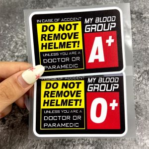 1PC Blood Type Motorcycle Stickers Waterproof Motorbike Helmet Decor Front Fairing for Yamaha Kawasaki Suzuki Honda Harley KTM