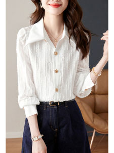 New Autumn Fashion French Style High-end Chiffon Shirt