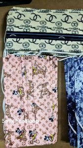 DENIM 5IN1 BLUE HIJAB/ARMY GREEN HEADLOOP MOMO 3ply Disposable Mask BFE 95% PREMIUM QUALITY MASK HITAM MASK