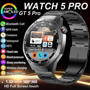 2025 Watch 5 Pro Military Sports Smart Watch AMOLED GPS Tracker For IOS IP68 Waterproof Heart rate Bluetooth Call Smartwatch