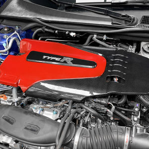 For 11th Honda Civic Fe 2022 2023 Engine Dustproof Soundproof Protection Cover ABS Carbon Fiber Car Modification Product Accessories Body Kit