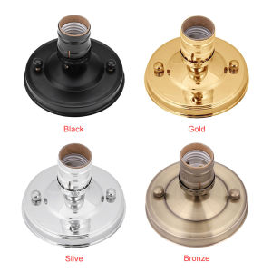 E26/E27 Ceiling Light Base Holder Vintage Industrial Ceiling/Wall Light Base Holder Pendant Bulb Lamp Screw Socket Bronze