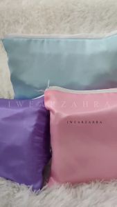 POUCH RESLETING KOTAK - Kantong resleting bag parcel souvenir motif kotak goodie bag tas wanita tempat aksesoris dan alat tulis