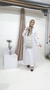 Carravelle Store tote bag kanvas / tas wanita totebag risleting polos bisa custom sablon TB 019